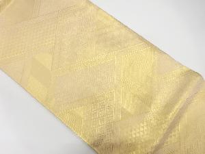 桧垣模様織り出し　リバーシブル全通袋帯